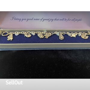 Nativity Charm Bracelet Crystal Collectible Jewelry